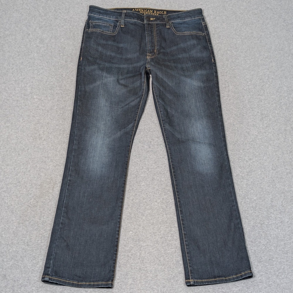 American Eagle Slim Boot Jeans Mens 33x30 Extreme Flex Dark Wash Stretch